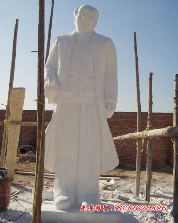 漢白玉毛主席雕塑，石頭毛主席雕塑 (3)