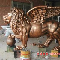 狮子铜雕，广场铜雕狮子雕塑