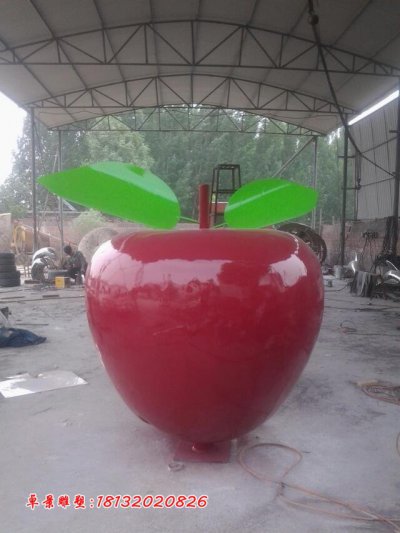 玻璃钢苹果雕塑，仿真苹果雕塑 (1)