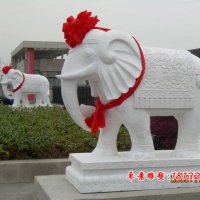 汉白玉大象雕塑石头大象