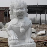 汉白玉狮子雕塑，北京狮汉白玉雕塑