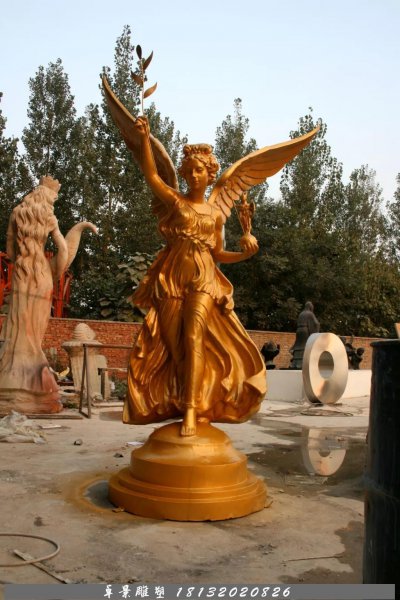 和平女神铜雕，铸铜和平女神雕塑 (1)