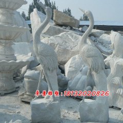 仙鹤石雕,大理石仙鹤雕塑