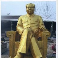 毛主席铜雕，坐着毛主席铜雕