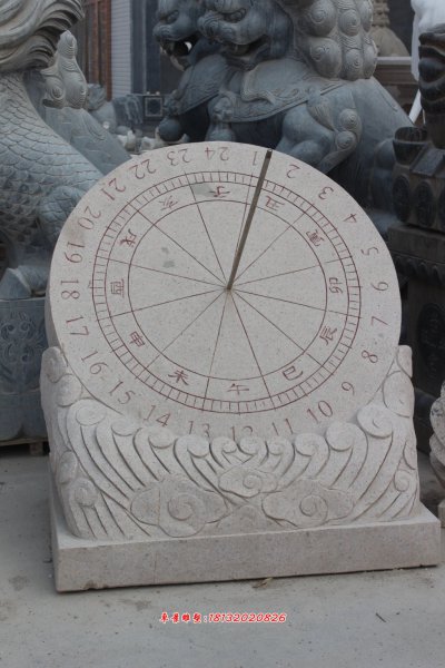 石头日晷，石雕日晷雕刻 (1)