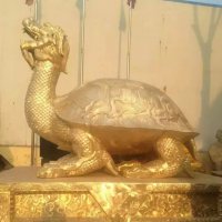 铜雕龙龟雕塑，铸铜龙龟