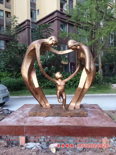 幸福之家铜雕，公园幸福之家铜雕