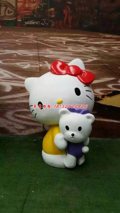 玻璃钢hello kitty雕塑,卡通玻璃钢雕塑 (8)