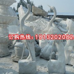 石雕仙鹤,大理石仙鹤雕塑