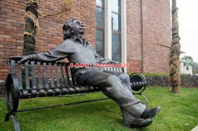 爱因斯坦铜雕，公园人物铜雕