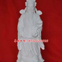 文财神石雕,汉白玉立式财神雕塑