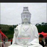 观世音菩萨石雕，坐式观音雕塑