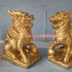 麒麟铜雕,铸铜麒麟雕塑,神兽铜雕