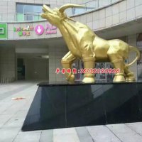 大黄牛铜雕，广场铜牛雕塑