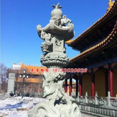 大理石灯雕塑,寺庙石雕灯
