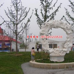 西方小孩石雕,汉白玉景观石雕