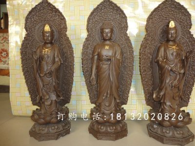东方三圣铜雕，铸铜东方三圣雕塑，西方三圣铜雕 (3)