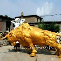 铜牛雕塑，广场铜雕牛雕塑