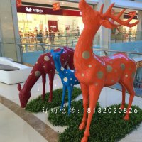 玻璃钢小鹿雕塑，商场玻璃钢小鹿雕塑