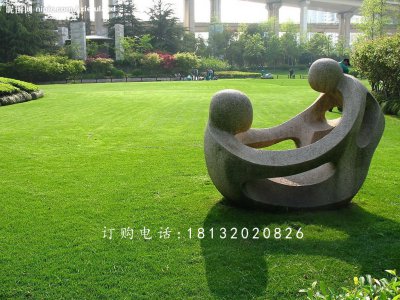 抽象人物石雕，公园抽象人物石雕