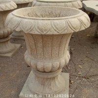 石雕花钵，欧式花钵雕塑