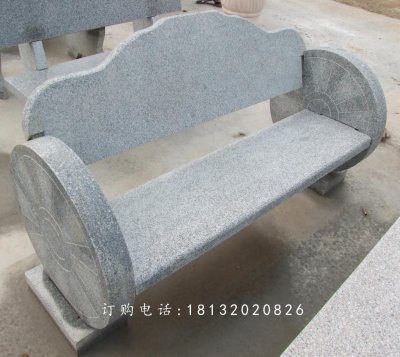 大理石椅子，公园长椅石雕 (3)