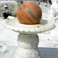 石雕风水球,公园景观雕塑