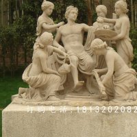 阿波罗与众芙妮石雕，公园西方人物石雕