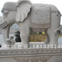大象石雕，广场吉祥大象石雕