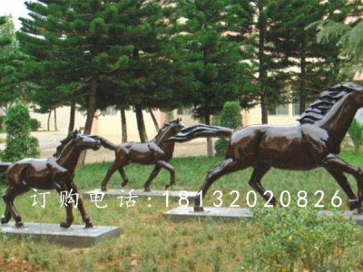 奔跑的马雕塑，玻璃钢马雕塑