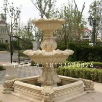别墅喷泉石雕，石喷泉雕塑