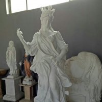 女王雕塑，汉白玉西方美女石雕