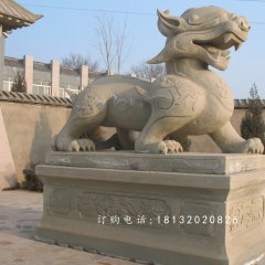 大理石貔貅雕塑,古代神兽石雕