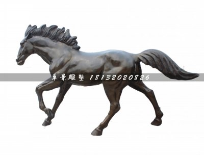 奔跑的马雕塑，广场铜雕马 (3)