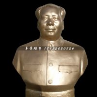 毛主席铜雕像，广场伟人铜雕
