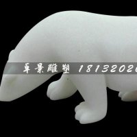 玻璃钢动物雕塑，仿真北极熊雕塑