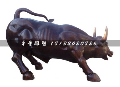 华尔街铜牛，广场动物铜雕 (1)