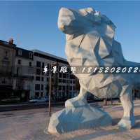 狮子石雕，抽象动物石雕
