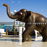 大象铜雕，广场大型动物铜雕