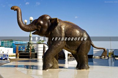 大象铜雕，广场大型动物铜雕