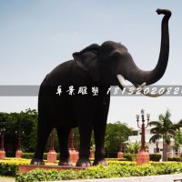 广场大象雕塑，玻璃钢仿真动物