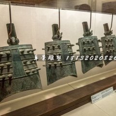 编钟铜雕,古代乐器铜雕