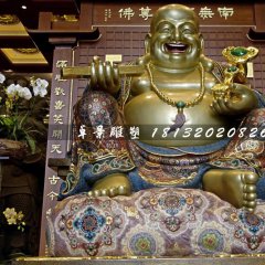 弥勒佛铜雕,寺庙坐式铜佛像