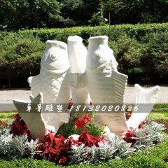 公園石雕魚,噴水魚石雕