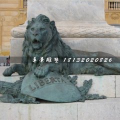 青铜狮子雕塑,西洋狮铜雕