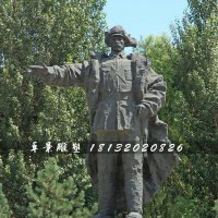 杨靖宇将军铜雕，抗战烈士铜雕