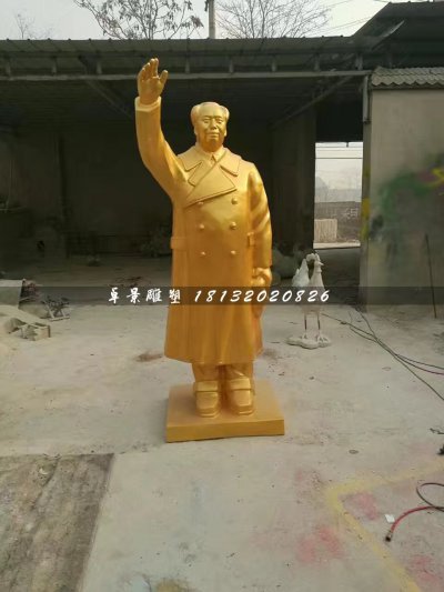 玻璃钢毛主席雕塑，毛主席挥手雕塑 (2)