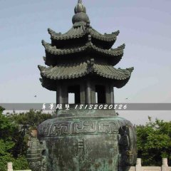 青铜香炉雕塑,寺庙香炉雕塑