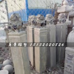拴马桩石雕,青石仿古柱子