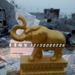 大象铜雕,吉祥大象铜雕